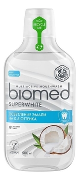 Антибактериальный ополаскиватель для полости рта Biomed Superwhite 500мл