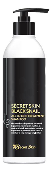 

Шампунь для волос с муцином черной улитки Black Snail All In One Treatment Shampoo: Шампунь 250мл, Шампунь для волос с муцином черной улитки Black Snail All In One Treatment Shampoo