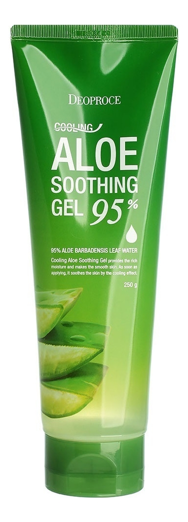 Гель для тела с экстрактом алоэ Cooling Aloe Soothing Gel 95% 250мл deoproce гель для тела охлаждающий с экстрактом алоэ cooling aloe soothing gel 95% 250 г 2 шт