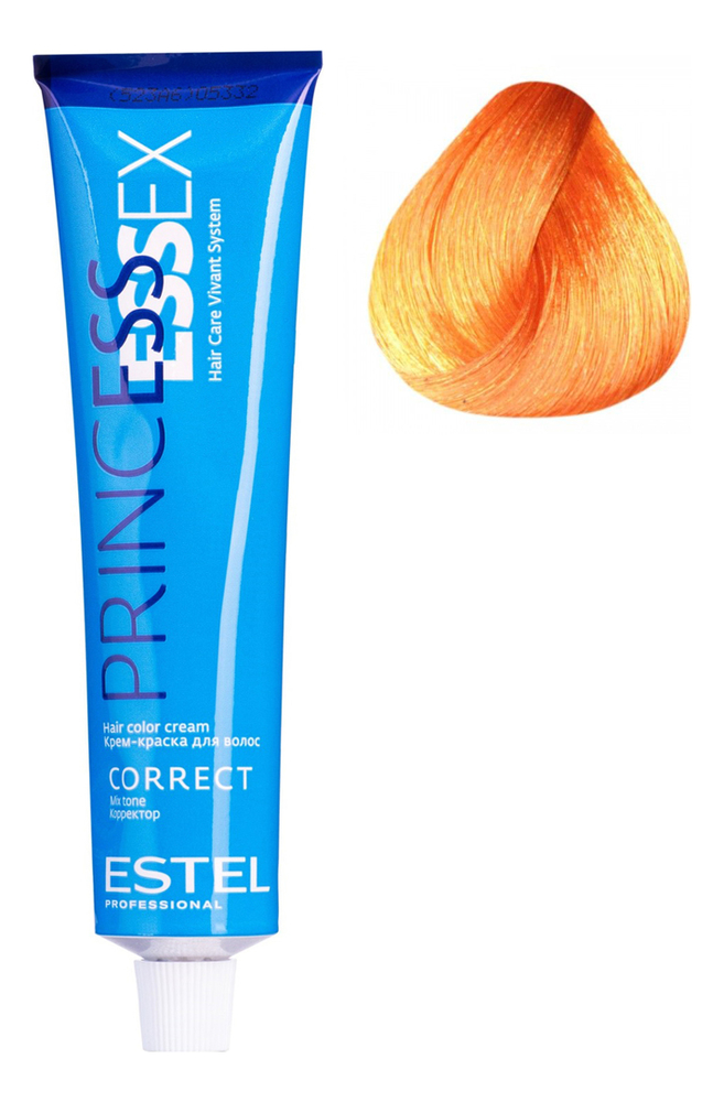 Крем-краска для волос Princess Essex Correct 60мл: 0/44 Оранжевый краска для волос princess essex 0 33 correct желтый