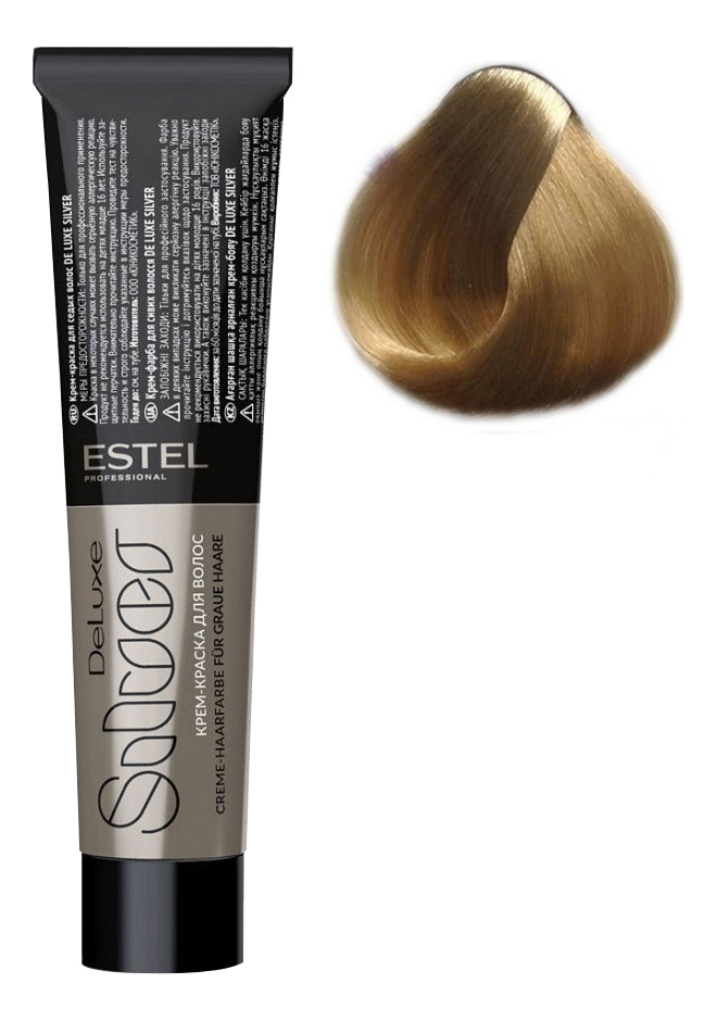 

Крем-краска для седых волос De Luxe Silver 60мл: 10/0 Светлый блондин, Крем-краска для седых волос De Luxe Silver 60мл