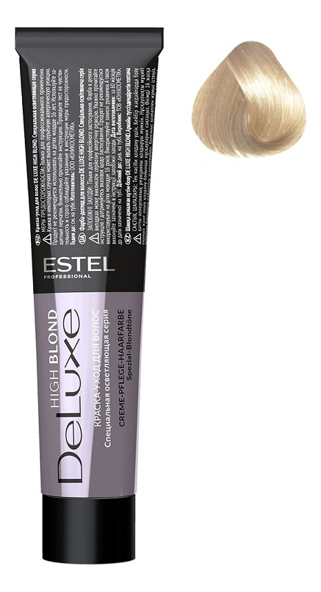 

Краска-уход для волос De Luxe High Blond 60мл: 161 Фиолетово-пепельный блондин ультра, Краска-уход для волос De Luxe High Blond 60мл