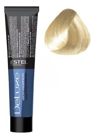 

Краска-уход для волос De Luxe 60мл: 10/01 Светлый блондин натурально-пепельный, Краска-уход для волос De Luxe 60мл