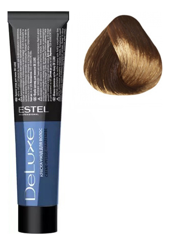 Краска-уход для волос De Luxe 60мл: 7/76 Русый коричнево-фиолетовый краска уход для волос de luxe 60мл 10 76 светлый блондин коричнево фиолетовый