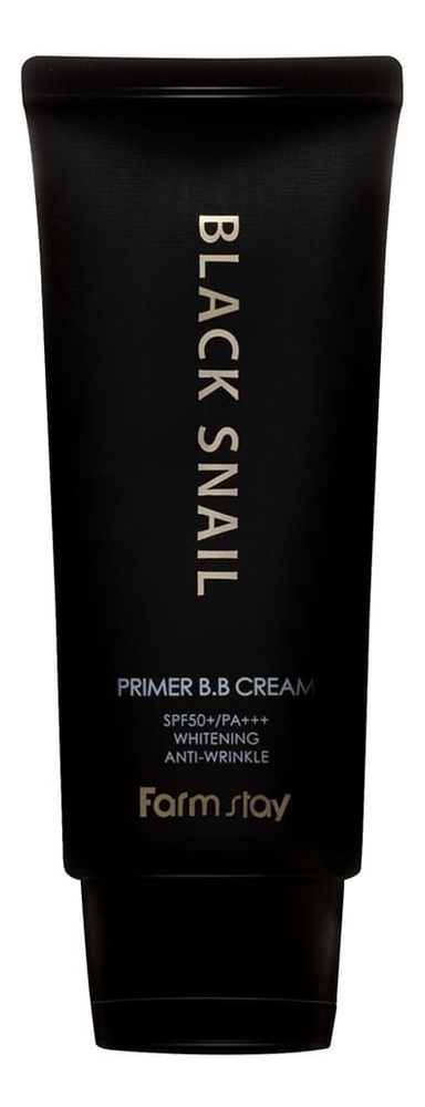 Многофункциональный крем для лица с муцином черной улитки Black Snail Primer BB Cream SPF50+ PA+++ 50г многофункциональный bb крем с муцином улитки gold snail moisture cream spf50 pa 50г