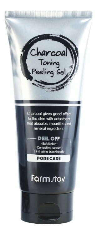 Пилинг-гель для лица Charcoal Toning Peeling Gel 180мл