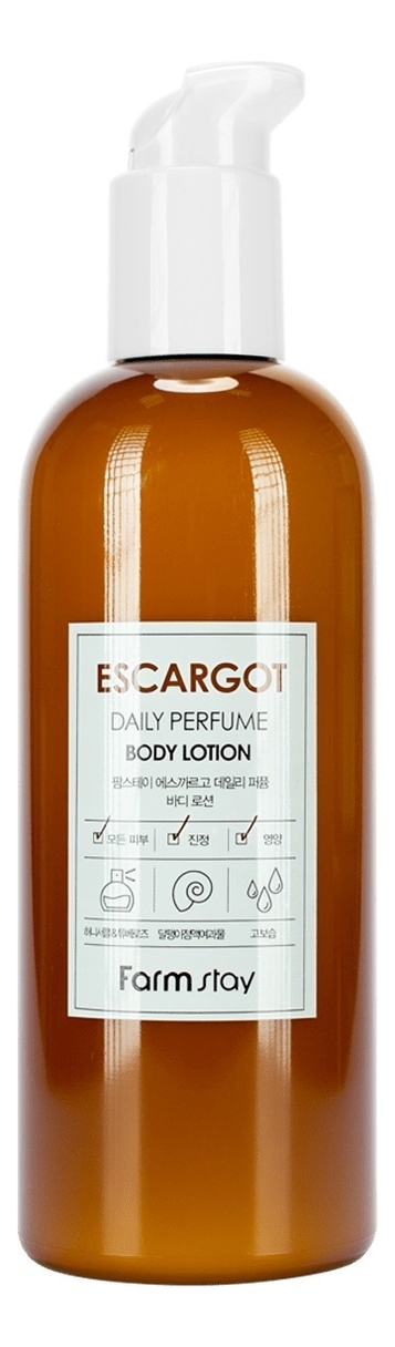 Парфюмерный лосьон для тела с муцином улитки Escargot Daily Perfume Body Lotion 330мл, Farm Stay  - Купить