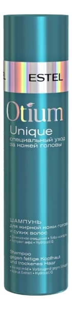 цена Шампунь для жирной кожи головы и сухих волос Otium Unique 250мл