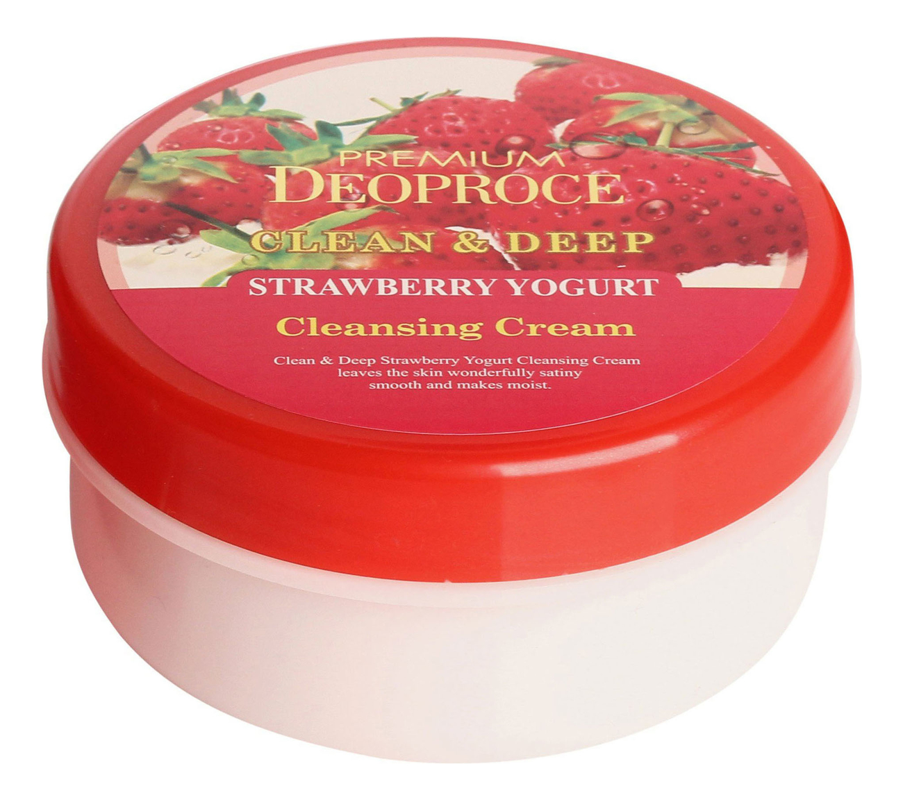 Очищающий крем для лица с экстрактом клубники Premium Clean  Deep Strawberry Yogurt Cleansing Cream 300г