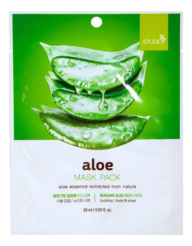 

Тканевая маска для лица Aloe Mask Pack 28мл