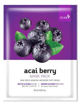

Тканевая маска для лица Acai Berry Mask Pack 28мл