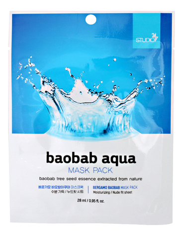 

Тканевая маска для лица Baobab Aqua Mask Pack 28мл: Маска 1шт, Тканевая маска для лица Baobab Aqua Mask Pack 28мл