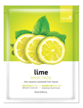 

Тканевая маска для лица Lime Mask Pack 28мл: Маска 1шт, Тканевая маска для лица Lime Mask Pack 28мл