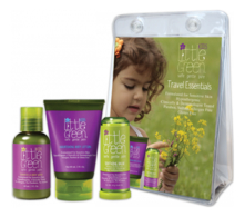 Little Green Набор для детей с 12 месяцев Kids Travel Essentials (шампунь Shampoo & Body Wash 60мл + лосьон для тела Nourishing Body Lotion 60мл + бальзам для губ и лица Soothing Balm 13г)