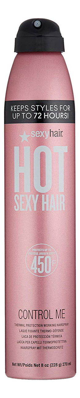 

Термозащитный лак для волос Hot Control Me 450° Thermal Working Hairspray 270мл: Лак 270мл, Термозащитный лак для волос Hot Control Me 450° Thermal Working Hairspray