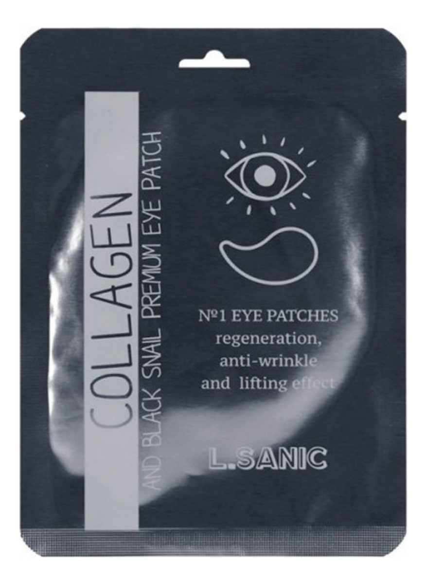 Купить Гидрогелевые патчи для области вокруг глаз с коллагеном и муцином черной улитки Collagen Аnd Black Snail Premium Eye Patch: Патчи 2шт, L.Sanic