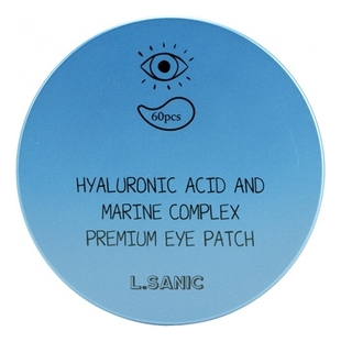 Патчи для глаз с гиалуроновой кислотой и экстрактом водорослей Hyaluronic Acid And Marine Complex Premium Eye Patch 60шт