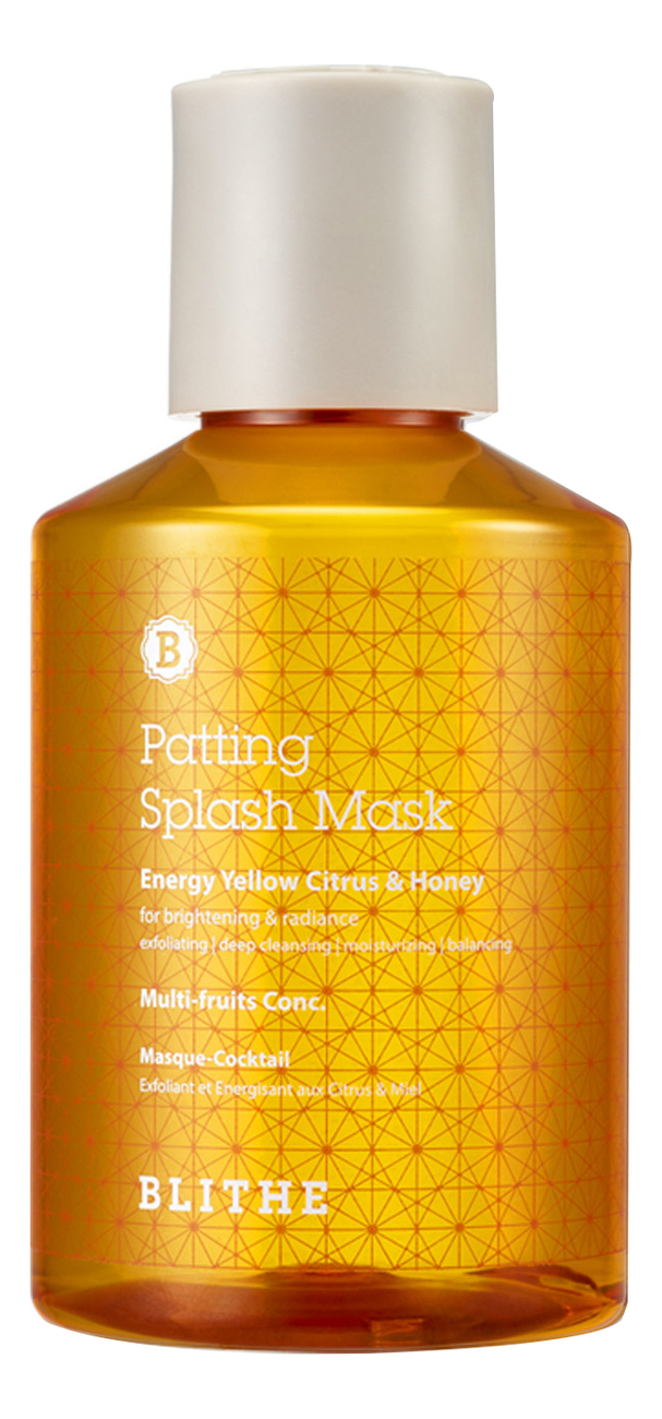 Сплэш-маска для сияния лица Энергия Patting Splash Mask Energy Yellow Citrus & Honey (цитрус и мед): Маска 150мл