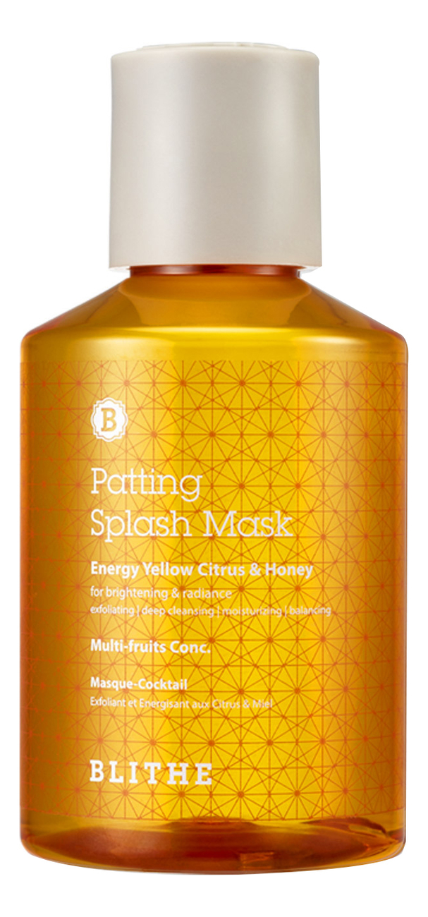 Сплэш-маска для сияния лица Энергия Patting Splash Mask Energy Yellow Citrus & Honey (цитрус и мед): Маска 150мл blithe energy yellow citrus and honey patting splash mask