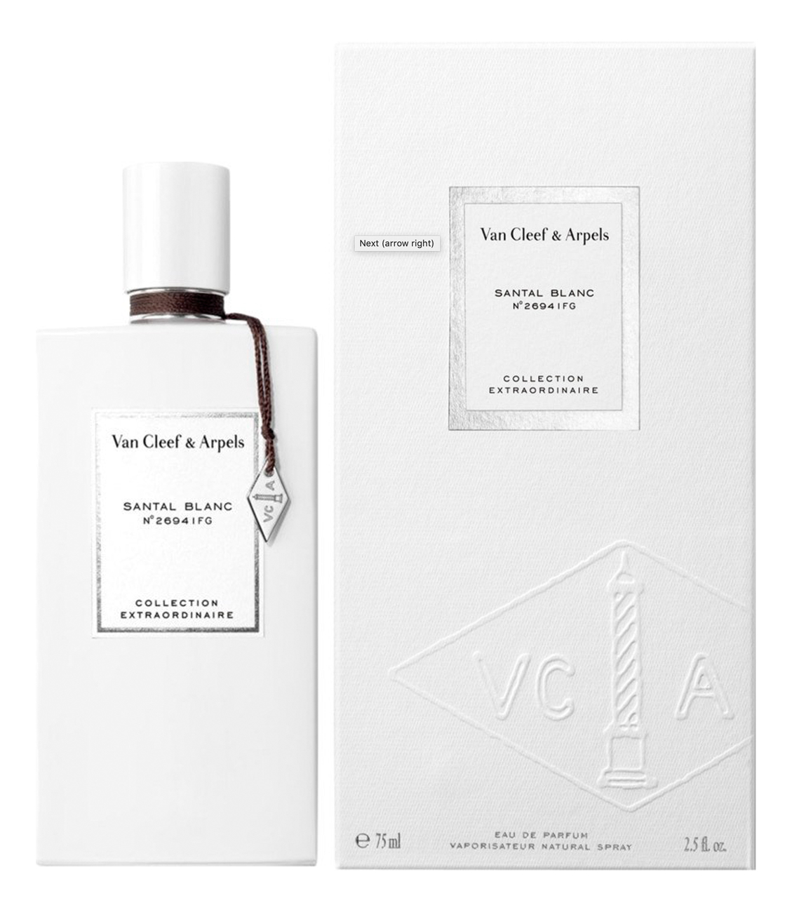 Santal Blanc: парфюмерная вода 75мл van cleef santal blanc 75