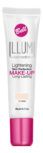 

Суперстойкий корректирующий флюид для лица придающий сияние Illumi Lightening Skin Perfection Make-Up 30мл: 01 Nude, Суперстойкий корректирующий флюид для лица придающий сияние Illumi Lightening Skin Perfection Make-Up 30мл