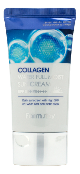 bb крем для лица collagen water full moist primer cream spf50 pa 50г Солнцезащитный крем для лица с коллагеном Collagen Water Full Moist Sun Cream SPF50+ PA++++ 50г