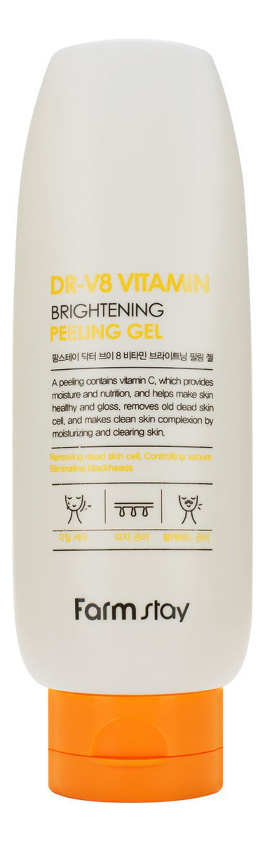 Купить Витаминный пилинг-гель для лица Dr-V8 Vitamin Brightening Peeling Gel 150мл, Farm Stay