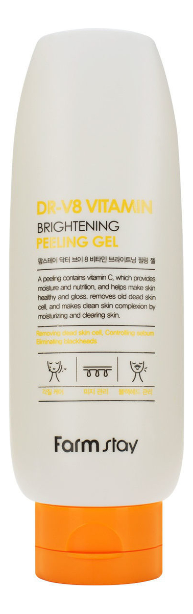 Витаминный пилинг-гель для лица Dr-V8 Vitamin Brightening Peeling Gel 150мл farmstay пилинг гель для лица dr v8 vitamin brightening peeling gel 150 мл