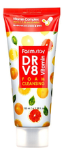 Farm Stay Витаминная пенка для умывания Dr-V8 Vitamin Foam Cleansing 100мл