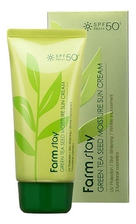 Farm Stay Крем для лица с экстрактом зеленого чая Green Tea Seed Moisture Sun Cream SPF50+ PA+++ 70г