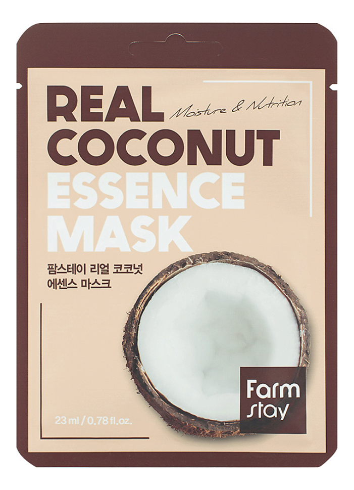 Тканевая маска для лица с экстрактом кокоса Real Coconut Essence Mask 23мл: Маска 1шт тканевая маска для лица с экстрактом кокоса real coconut essence mask 23мл маска 1шт