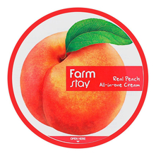 Farm Stay Многофункциональный крем для лица и тела с экстрактом персика Real Peach All-In-One Cream 300мл