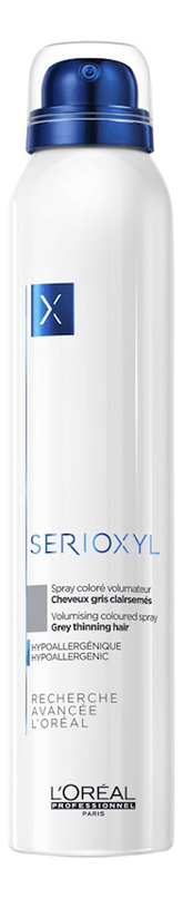 

Цветной спрей-камуфляж для волос Serioxyl Volumising Coloured Spray 200мл: Gray, Цветной спрей-камуфляж для волос Serioxyl Volumising Coloured Spray 200мл