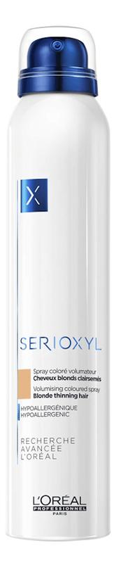 

Цветной спрей-камуфляж для волос Serioxyl Volumising Coloured Spray 200мл: Blonde, Цветной спрей-камуфляж для волос Serioxyl Volumising Coloured Spray 200мл
