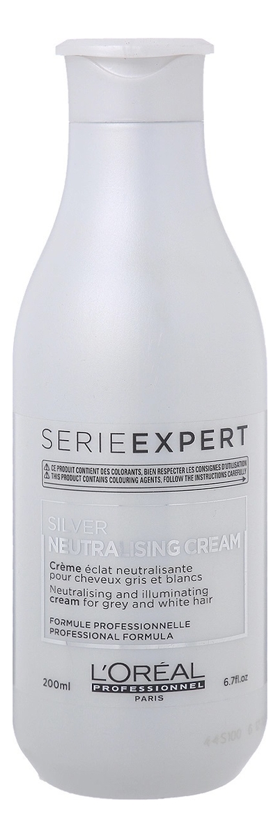 

Смываемый уход для волос нейтрализующий желтизну Serie Expert Silver Neutralising Cream 200мл