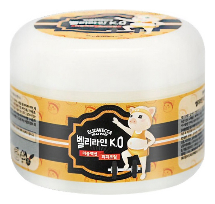 Подтягивающий крем для тела с ароматом ванильного мороженого Milky Piggy Belly Line K.O Double Action P.P Cream 100г