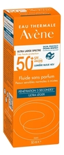 Avene Солнцезащитный флюид для лица без отдушек Tres Haute Protection Fluide SPF50+ 50мл