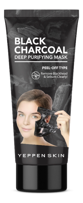 

Маска-пленка для лица с углем от черных точек Yeppen Skin Black Charcoal Deep Purifying Mask 100г