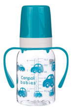 Canpol Babies Бутылочка тритановая с ручками (BPA 0%) 3+ 120мл (в ассортименте)