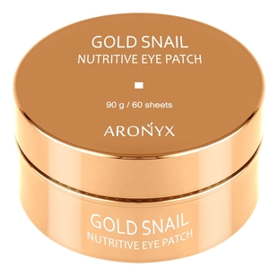 Гидрогелевые патчи для кожи вокруг глаз с муцином улитки и золотом Aronyx Gold Snail Nutritive Eye Patch 60шт