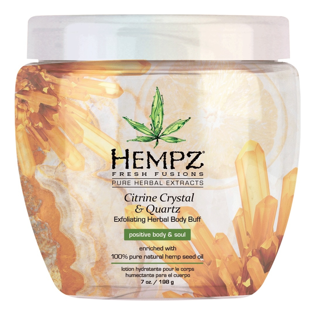 

Скраб для тела с мерцающим эффектом Желтый кварц Citrine Crystal & Quartz Herbal Body Buff 198г