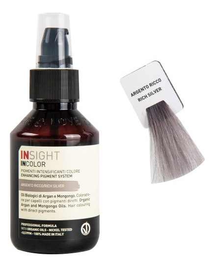 

Интенсивный пигмент для окрашивания волос Incolor Pigmenti Intensificanti Colore 250мл: Rich Silver, Интенсивный пигмент для окрашивания волос Incolor Pigmenti Intensificanti Colore 250мл