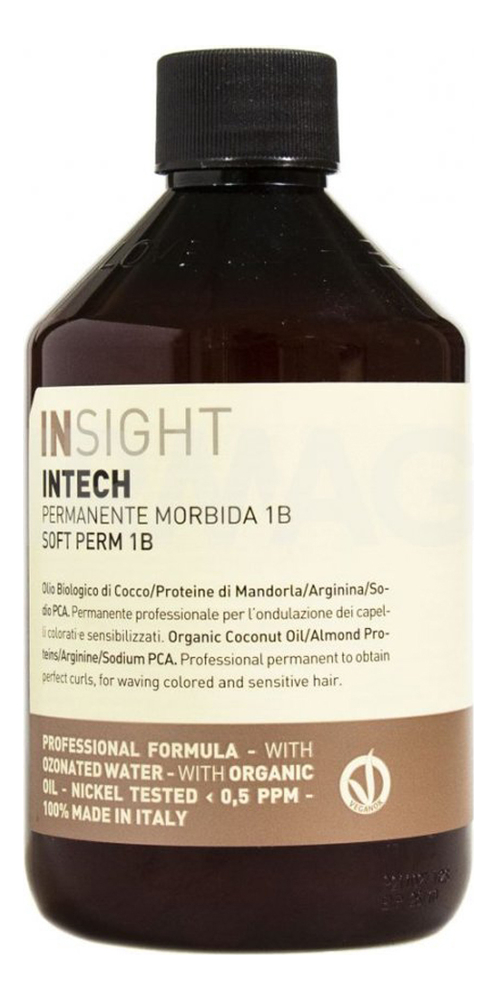 цена Состав для перманентной завивки окрашенных и чувствительных волос Intech Permanente Morbida 1B 400мл