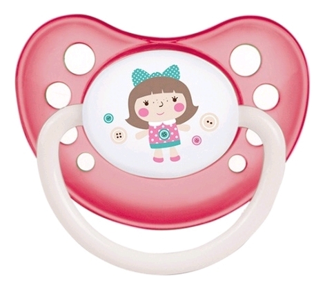 

Пустышка анатомическая латексная Toys (6-18мес, розовая)