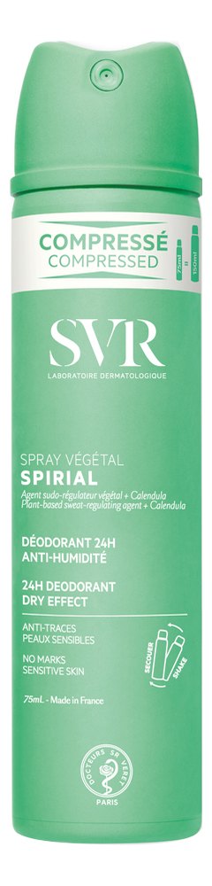 Растительный спрей дезодорант Spirial Spray Vegetal 75мл: Спрей 75мл