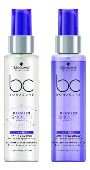 Двухступенчатый несмываемый уход для волос Keratin Smooth Perfect 2*100мл