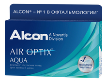 Alcon Дышащие контактные линзы AIR Optix Aqua (3 блистера)