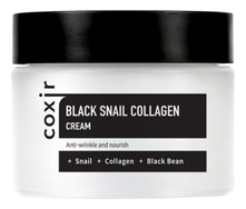 Coxir Крем для лица с коллагеном и муцином черной улитки Black Snail Collagen Cream 50мл