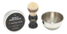 Percy Nobleman Набор для бритья Traditional (крем Shaving Cream 100г + чаша Shaving Bowl + помазок Shaving Brush)