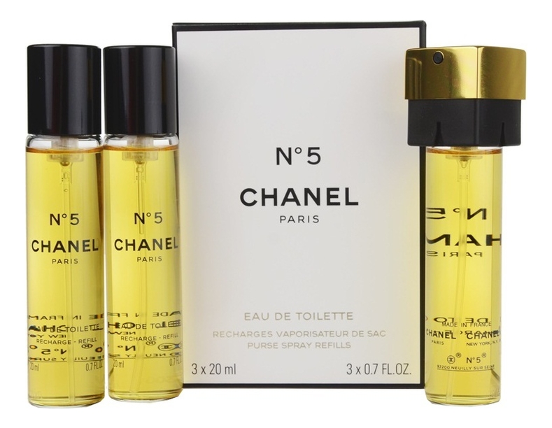 

No5 Eau de Toilette: туалетная вода 3*20мл запаска, No5 Eau De Toilette